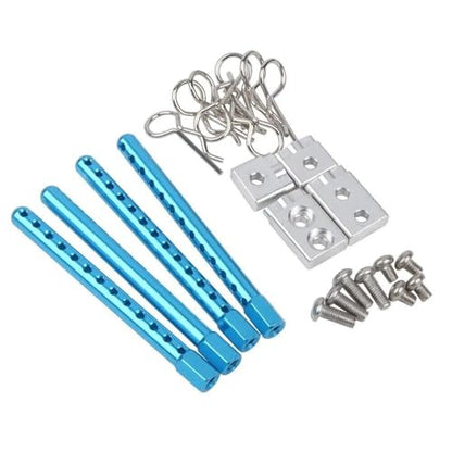 RC Body Post for Tamiya TT-02/ TT-02FT/ TT-02D/ TT-02RR 1/10 RC Car Shell Column Body Post Mounts with Clips Upgrade Parts Accessories (Blue) - color: Blue