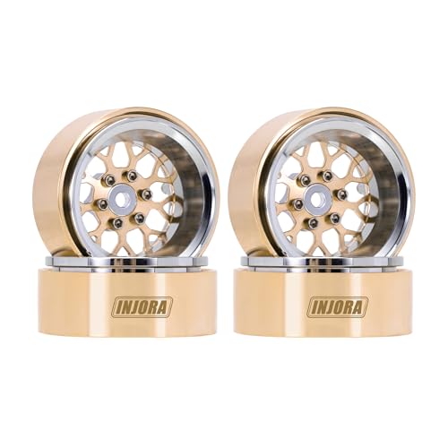 INJORA 1.3" ModuWheel -4.05mm Offset Brass&Aluminum Wheels for 1/18 1/24 RC