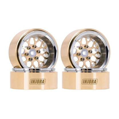 INJORA 1.3" ModuWheel -4.05mm Offset Brass&Aluminum Wheels for 1/18 1/24 RC