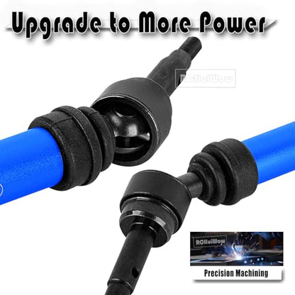 RC Driveshafts Axles Upgrades Part for 1/10 4WD Slash 4x4(VXL),Rustler 4x4(VXL),Stampede 4x4(VXL),Jat0 4X4(VXL),Steel Front Rear CVD Drive Shaft Hops Up,Replace #9051#9052,Navy Blue
