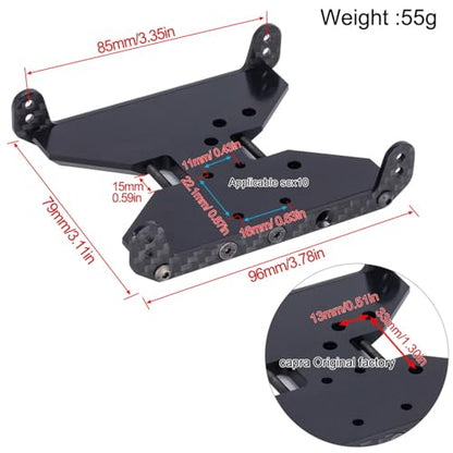 Carbon Fiber Chassis Skid Plate Transmission Plate for 1/10 RC Crawler Car Axial SCX10 Capra 1.9 UTB F9 AXI03004 Upgrade Parts