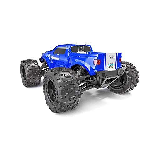 Redcat Racing Volcano 16 1/16 Scale RC Monster Truck – Electric Remote Control Car with 4WD, LED Lights, 2.4GHz Radio, 2 Rechargeable Li-Ion Batteries & Charger - Blue - color: Blue