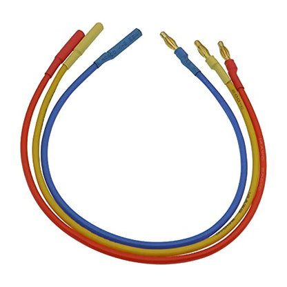 3PCS 4.0mm Banana Gold Bullet Connector Extension Cable for RC Brushless Motor ESC Extension Cable Wire RC Car Boat Parts (14AWG 30CM)