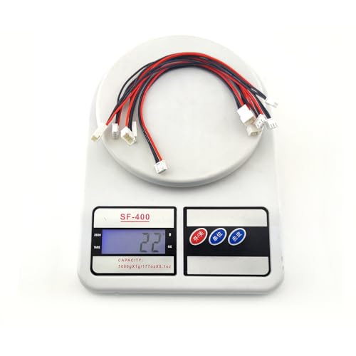JST-XH 2S Balance Plug Extension Lead Wire 5PCS 22AWG 20CM Battery Balance Plug Cable for LiPo Battery Balance Charging Silicone Wire