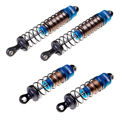 1/10 70MM 95MM RC Oil filled Shock Absorbers kit for Tamiya TT-02B DT-02 DT-03 1/10 Buggy Car Upgrades Parts (Blue) - color: Blue