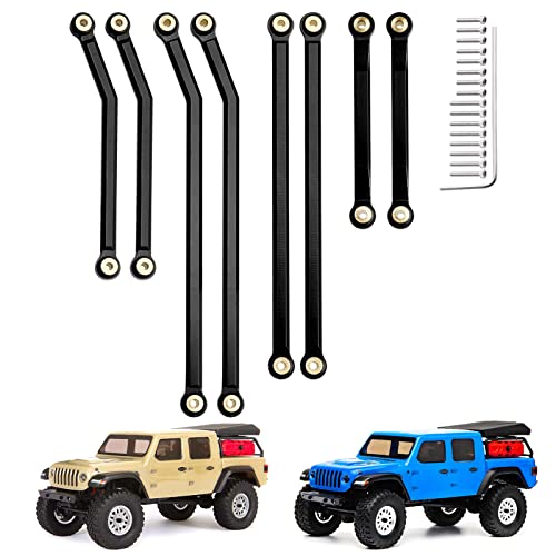 High Clearance Front Links Set for Axial SCX24 Gladiator AXI00005, 8PCS (Black) - color: Black