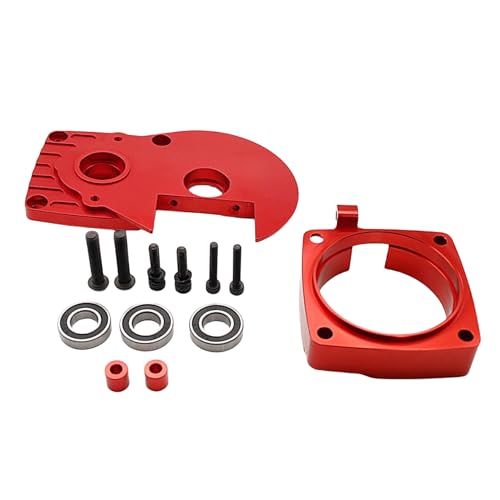 FLMLF CNC Metal Quick Release Clutch Bell Support Frame Kit for 1/5 Hpi Rofun BAHA Rovan Km Baja 5b Ss 5t 5sc Rc Car Parts (Red) - color: Red