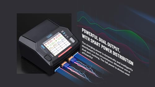 ToolkitRC M6DAC V2/PRO 16AX2 AC200-300W DC800W Dual Channel Smart Charger for 1-6S LiPo LiHV Life Lilon LTO 1-16S NiMH PD65W (M6DAC Pro) - size: M6DAC Pro