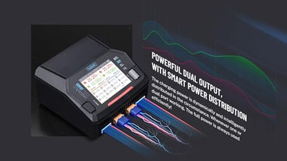 ToolkitRC M6DAC V2/PRO 16AX2 AC200-300W DC800W Dual Channel Smart Charger for 1-6S LiPo LiHV Life Lilon LTO 1-16S NiMH PD65W (M6DAC Pro) - size: M6DAC Pro