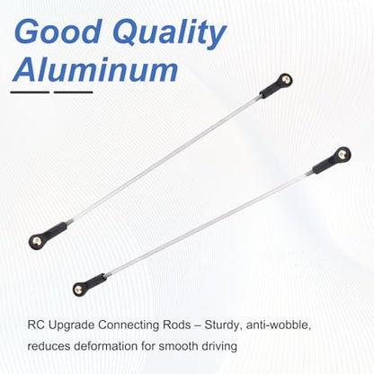MECCANIXITY 2Pcs Adjustable Turnbuckles Camber Links, 284-294mm Turnbuckle Rod Steering Servo Linkage with M3 Ball Head Rod Ends for RC Car Replace Parts DIY - size: 284-294mm