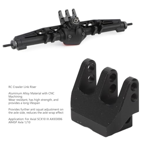 CNC Aluminum Alloy Rear Upper Link Mount Improved Suspension for 1/10 RC Crawler Car
