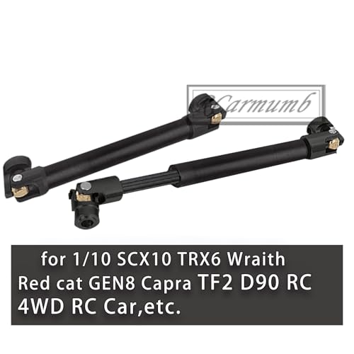 RC Drive Shaft Universal Upgrades for 1/10 SCX10 II Red cat D90 Gen7/Pro RC 4WD GEN8 SCX10 2, Rcarmumb 2pcs RC Crawler Driveshaft,Harden Steel #45 Part Hop-Ups (94-125MM, 2-Pack) Black - size: 94-125 mm (2-pack)