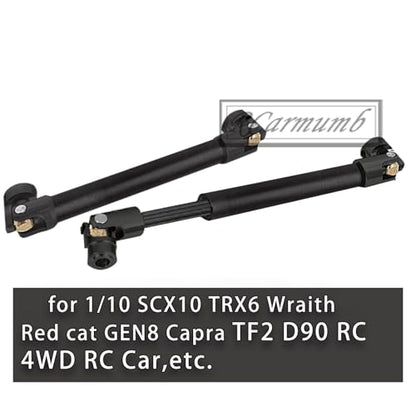 RC Drive Shaft Universal Upgrades for 1/10 SCX10 II Red cat D90 Gen7/Pro RC 4WD GEN8 SCX10 2, Rcarmumb 2pcs RC Crawler Driveshaft,Harden Steel #45 Part Hop-Ups (94-125MM, 2-Pack) Black - size: 94-125 mm (2-pack)