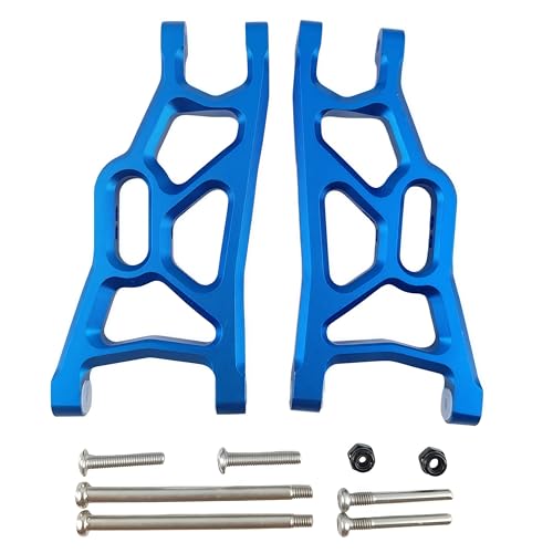 Aluminum Front Lower Suspension Arms for 1/10 Slash 2WD RC Car (Blue) | 3631,A-Arms,CNC Machined,Heavy Duty,High Strength,Precision Fit,Wear Resistant,Durable,RC Upgrade Parts - color: Blue