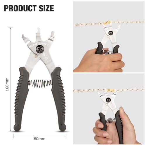 Super B Bike Master Link Pliers - 2 in 1 Bicycle Chain Tool for Quick Link Removal - Compatible with Shimano Sram KMC Chain (TB-3323)