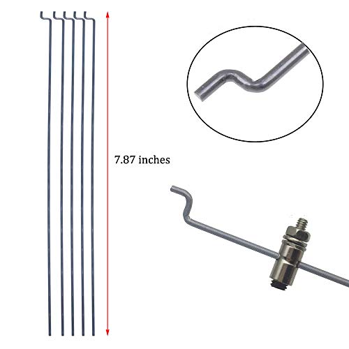 20PCs Adjustable Pushrod Connector Linkage Stopper DIA 1.3mm And 1.2 x 200mm/7.8Inch Steel Z Push Rods DIY Parts for RC Airplane Model Aircraft Boat