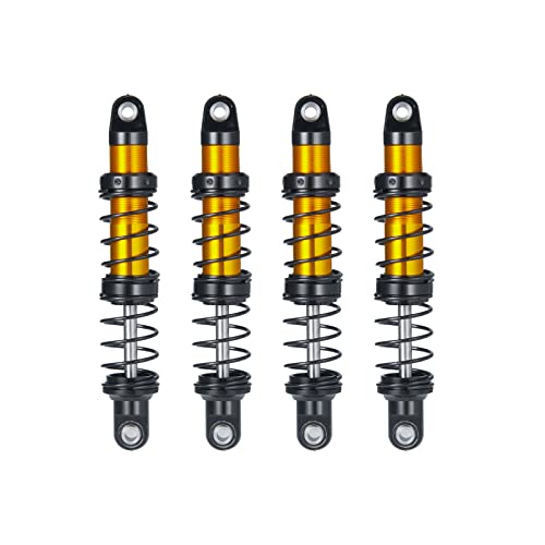 Que-T 4pcs Aluminum Alloy RC Shock Absorber for Axial Scx10 90046 D90 Trx4 Wraith 1/10 Crawler Car (80mm) - size: 80mm