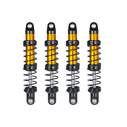 Que-T 4pcs Aluminum Alloy RC Shock Absorber for Axial Scx10 90046 D90 Trx4 Wraith 1/10 Crawler Car (80mm) - size: 80mm
