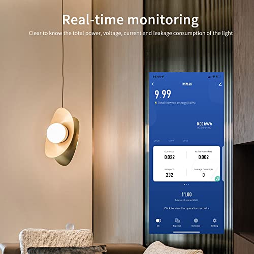eMylo 63A Single-Phase WiFi Energy Meter with LCD & Leakage Protection | AC 80–400V; Smart Life/Tuya; Alexa & Google Home; timer; leakage & overload protection