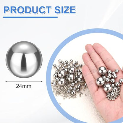 uxcell 10Pcs 24mm Bearing Balls, Solid Carbon Steel G1000 Precision Balls for Bearings Bicycles Casters Automotive Part and DIY (Mirror Polished) - size: 24mm