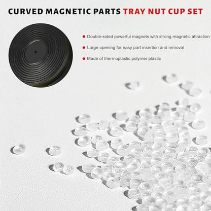 Magnetic Nut Cup, 6 Inch Cup Diameter Curved Magnetic Screws Bowl Holds Up to 5 Pounds, Multi-Use Parts Tray Nuts Bolts Organizer Attaches to Metal Surfaces, Car Accessories (Green) - color: Green