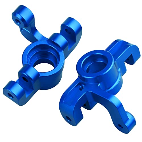 Aluminum Front Spindle and Carrier Set Steering Blocks Knuckles & Rear Hub Set Stub Axle Carriers for 1/10 Losi Tenacity TT Pro 4WD SCT DB Pro Lasernut U4, Replaces LOS234018 LOS234020 (Blue) - color: Blue
