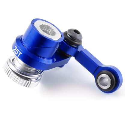 Fixed Link Steering 25T Servo Arm for Tra-xxas Mini Maxx 2S XRT | 1/16 RC Car Blue Aluminum Upgrade Parts - color: Blue