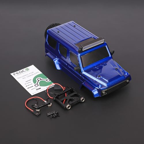SCX24 Body Magnetic Stand with Lights for SCX24 Upgrades | PC Front and Rear Body for SCX24 Bronco JLU C10 Basecamp 1/24 RC Crawler - style: Blue