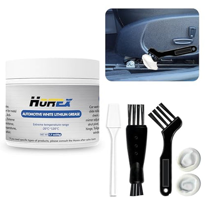 White Lithium Grease 50g Automotive Multi-Purpose Lubricant Car Door Hinge Handle Seat Slide Sunroof Sliding Door Track Rail Gear Prevent Rust Corrosion Lubrication for Garage Marine Industrial - size: 50 grams