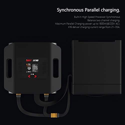 ISDT 16S Lipo Battery Charger X16, 2X1100W, 2X20A Dual Channel Lipo Charger and Discharger,Fast Smart Rc Lipo Balance Charger for Life,LiPo,LiHv,ULiHv Batteries
