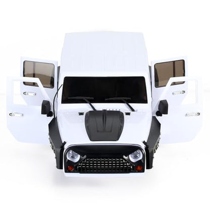RC SCX10 Hard Shell&1/10 Jeep Wrangler Body for 1/10 SCX10i ii 90046 90047 and Other 313 Wheelbase RC Cars (White) - color: White