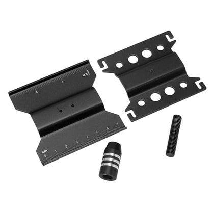 Qiilu RC Car Stand 360 Degree Aluminum Alloy Work Station for RC Cars + Height Repair Tool Kit Compatible with 1/18 1/24 Scale - RC Vehicle Scale Accessories (Black) - color: Black