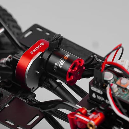 SCX24 Brushless Motor and ESC Combo for Axial SCX24 Upgrades | Hobbywing QUICRUN Outer-1621SL Motor with Shock Mount,Receiver Plate,Battery Tray 1/24 RC Crawler RTR Version - style: scx24 motor transmission with esc