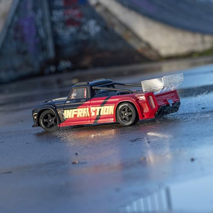 ARRMA RC Truck 1/8 Infraction 223S DSC 4X4 RTR Brushless All-Road Street Bash (Lipo Battery and Charger Not Included), Black/Red, ARA4315V4T2 - color: Black/Red