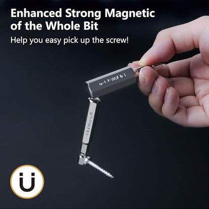 MulWark Hex Head Allen Wrench Drill Bit Set 20PC (10pc Metric & 10pc SAE), 2.3" Long 1/4" Diameter Quick Release Shank Magnetic Screwdriver Bit Set for Assembling Furniture - style: 20PC Hex Head Drill Bit Set