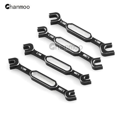 RC Aluminum Alloy Wrench Turnbuckle Nut Ball 3.0/3.2/3.5/3.7/4.0/5.0/5.5/6.0mm Joint Remover RC Universal Repair Tool Set For RC Crawler Monster Truck Off Road Car Drone Airplane (Black) - color: Black