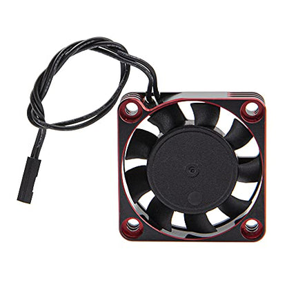 ShareGoo Alloy Brushless Motor ESC Cooling Fan Heatsink 18000RPM 40x40mm JST Plug for 1/8 1/10 1/12 RC Car 540 550 Brushless Motor,4010 (Black-Red) - color: Black-Red
