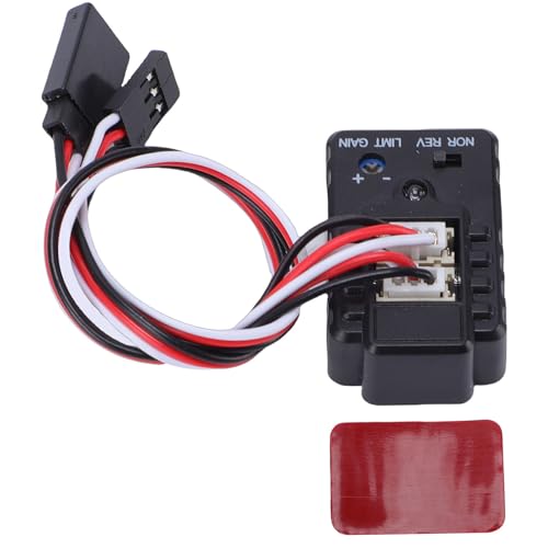 GOWENIC 2 Axle RC Drift Car Gyroscope High Stability Gyro for Remote Control Racing Cars, ABS Compact Module with Vibration Sensor Sensitivity Adjustment