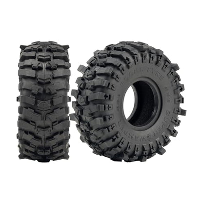 DJX 4PCS 1.9 Inch 120mm Tall Tires Super Soft Sticky Rubber Tires with Foam Instert for Axial SCX10 I II III D90 D110 TRX4 Redcat Etc 1/10 RC Crawler Car