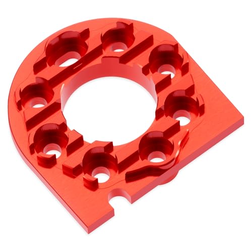 RC Aluminum Alloy Adjustable Motor Mount Plate Heat Sink Compatible with Tamiya TT01 TT01D TT01E 1/10 RC On Road Touring Car Motor Mount Chassis Upgrade Replacement Parts (Red) - color: Red