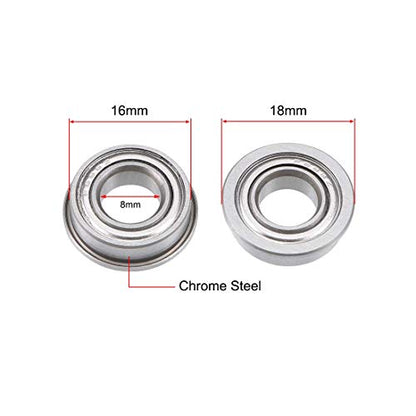 F688 F688-ZZ F688ZZ F628/8ZZ Flanged Flange Deep Groove Ball Bearings 8x16x5mm - size: F688ZZ 8x16x5