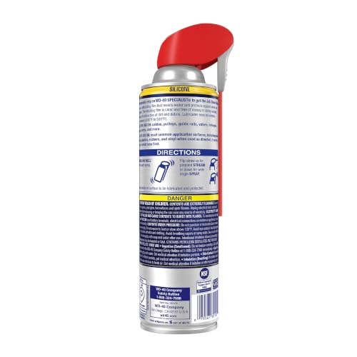 WD-40 Specialist® Silicone, Dry Silicone Lubricant for Window Tracks, Cables, Pulleys, Superior Lubrication for Equipment, Moving Parts, Industrial Applications, Bigger Can, 13.3 OZ [6-Pack] - size: 6-pack, style: 13.3 Oz