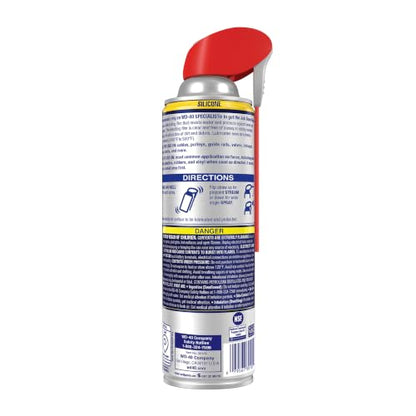 WD-40 Specialist® Silicone, Dry Silicone Lubricant for Window Tracks, Cables, Pulleys, Superior Lubrication for Equipment, Moving Parts, Industrial Applications, Bigger Can, 13.3 OZ [6-Pack] - size: 6-pack, style: 13.3 Oz