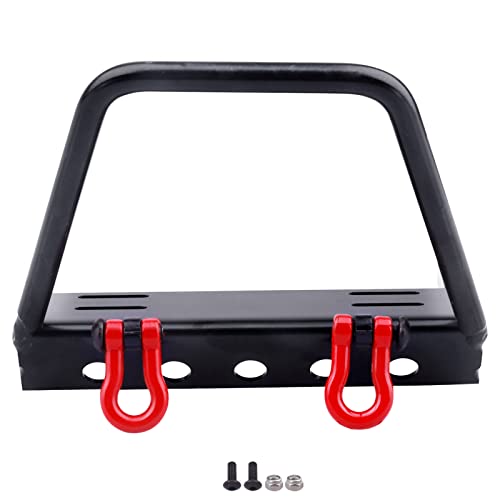 Metal RC Crawler Front Bumper with Winch Mount Shackles for Axial SCX10 & SCX10 II Redcat Gen7 Gen 8 Upgrades (Type A) - style: Type A
