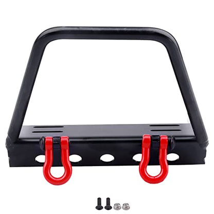 Metal RC Crawler Front Bumper with Winch Mount Shackles for Axial SCX10 & SCX10 II Redcat Gen7 Gen 8 Upgrades (Type A) - style: Type A
