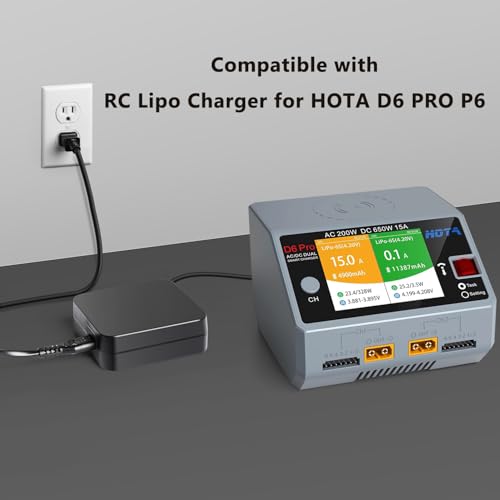 KFD 19V 90W XT60 Power Supply RC LiPo Battery Charger Balance Charger AC/DC Power Adapter with XT60 Plug Compatible with ISDT, GT Power, SKYRC, Hota RC and Any RC Charger with XT60 Input