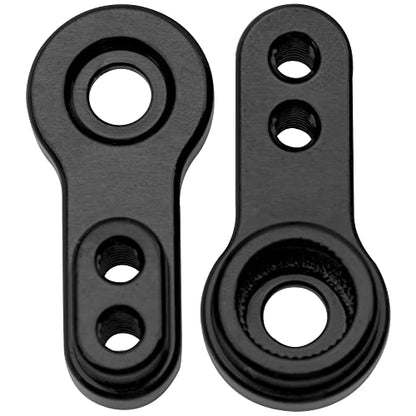 2Pcs ShareGoo Aluminum FCX24 Servo Arms RC Steering Servo Horn Compatible with FMS FCX24 1/24 RC Car (Black) - color: Black