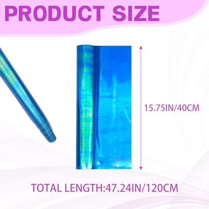 Automotive Universal Car Lamp Film 15.7 X 48inch Cuttable and Stretchability, Non-Marking Self-Adhesive Decals Car Decor, Car Headlight Taillight Fog Lamp Packaging Protective Film, Blue