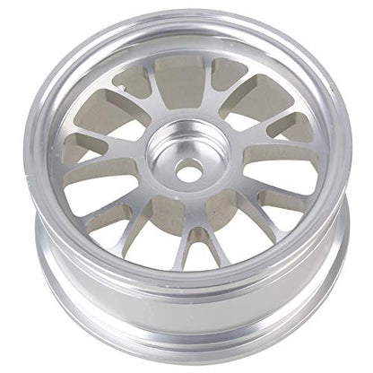 Mxfans 4PCS RC Silver Y-Shape Wheel Rim Aluminum Alloy Upgrade 52mm Diameter Wheel Rim RC 1/10 On-Road Car & Drift Car