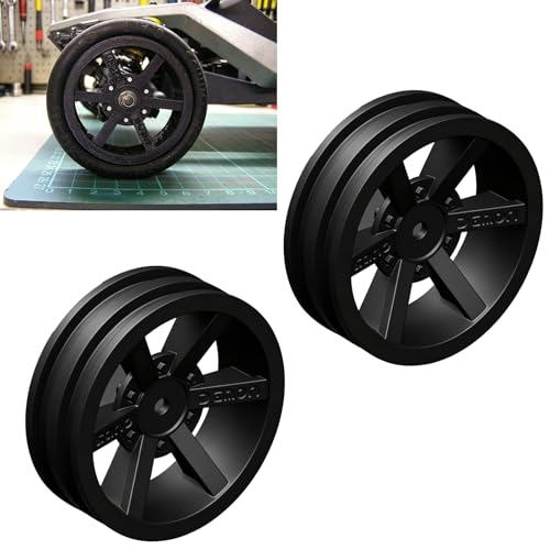 RC Front Wheel Rim 20mm Width 61mm Diameter, Replacement Wheel Hub Compatible with Kyosho Ultima RB7 RB7SS Vintage Buggy Upgrade Part/Vintage RC Car Wheel Replacement